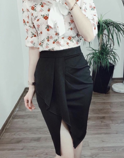 CHÂN VÁY BÈO CHÉO XẾP XẺ TRƯỚC ( ảnh thật trải thảm) | BigBuy360 - bigbuy360.vn