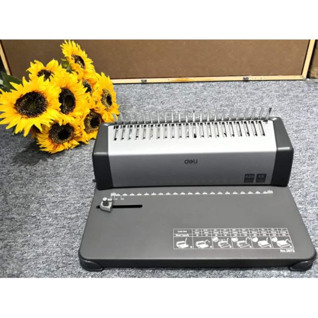 Máy đóng gáy xoắn nhựa Deli 3872