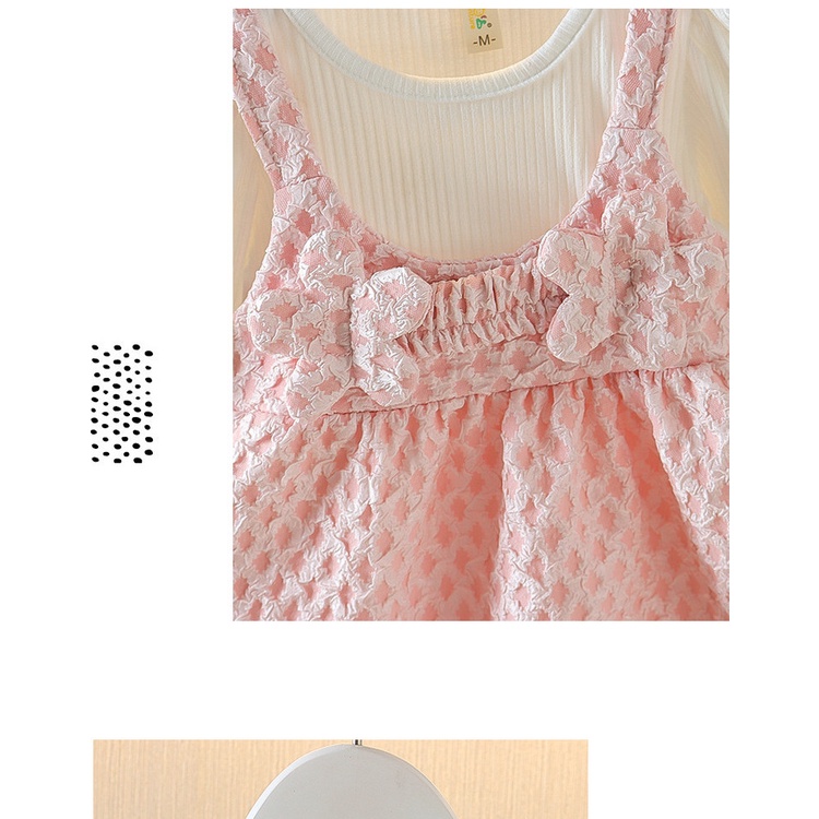 Đầm bé gái tay bồng đính hoa dễ thương hàng QCCC