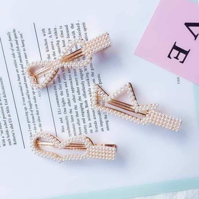 Combo 3 kẹp đính hình thỏ, vương miệng và nơ,,,