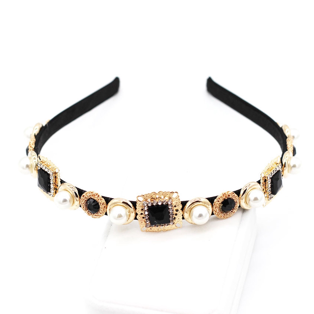 Băng Đô Cài Tóc Cô Dâu Đính Hạt Ngọc Trai Giả