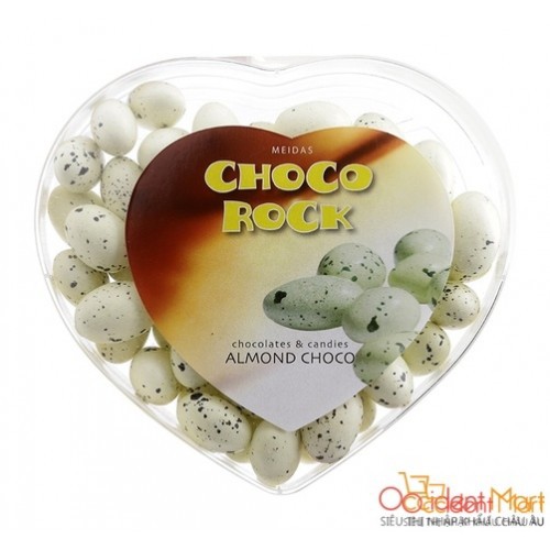 Kẹo sô cô la nhân hạnh nhân hộp trái tim Choco Rock 250g