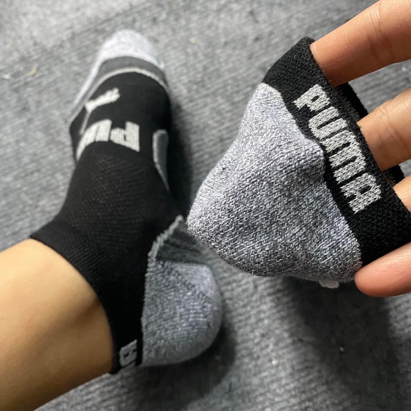 Hh Tất thể thao Nam Nữ Puma xuất dư - Tất cổ ngắn đệm bàn loại 1