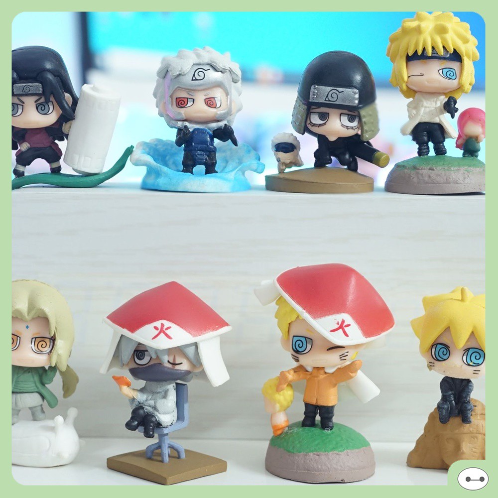 SET 8 MÔ HÌNH HOKAGE NARUTO CHIBI 5CM