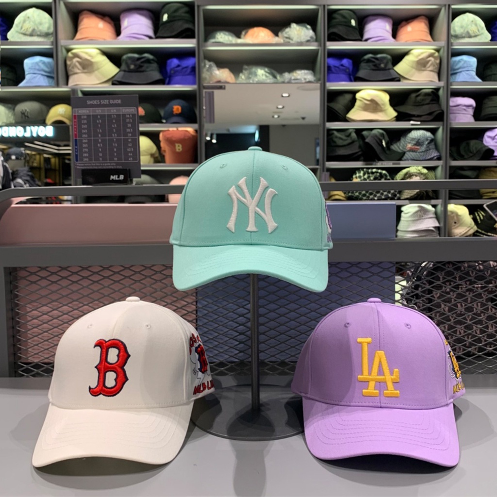 Mũ lưỡi trai MLB phối hiphop thời trang cao cấp unisex freesize