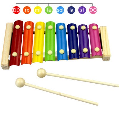 Bộ gõ bát độ nhỏ bằng gỗ gõ xylophone bộ gõ nhạc cụ tay gõ trên đàn piano gỗ trẻ em giác ngộ giáo dục sớm bán buôn đồ chơi