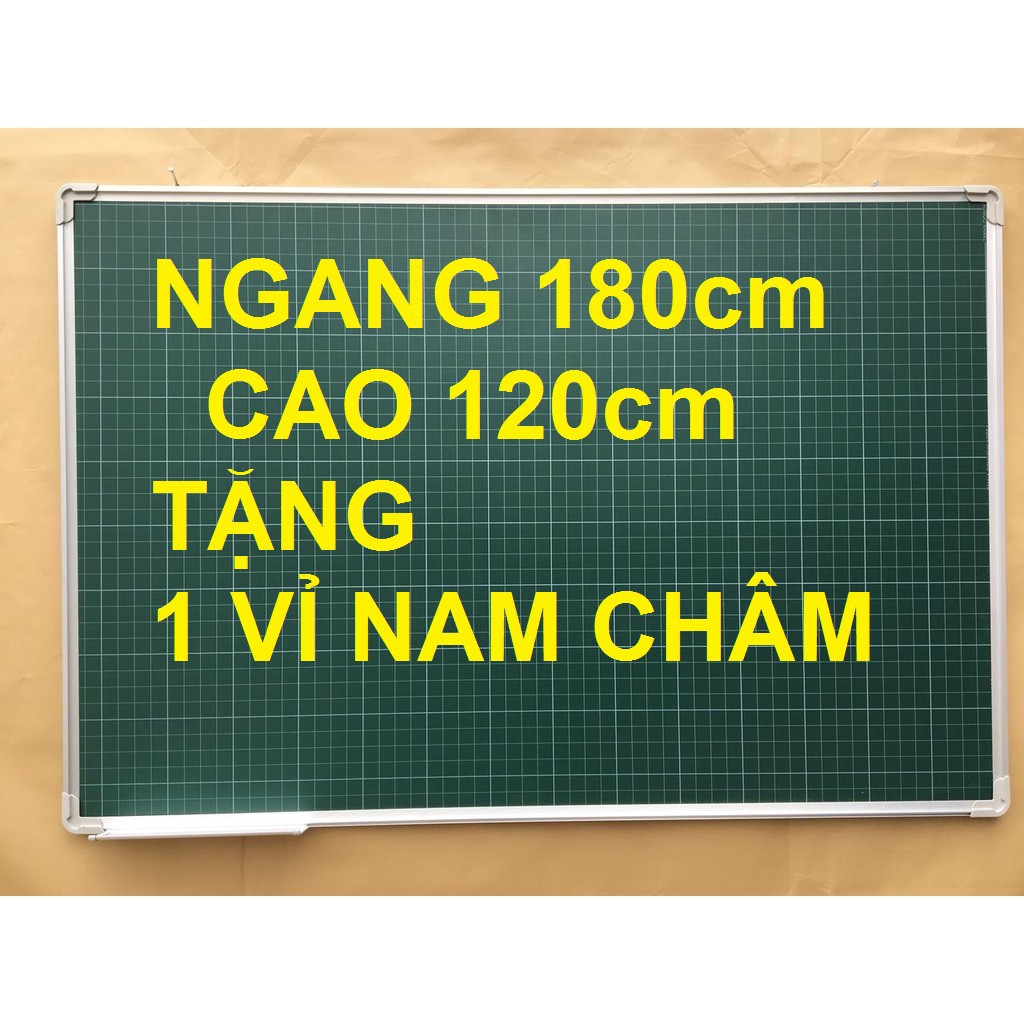 BẢNG TỪ XANH KẺ Ô LY TIỂU HỌC CAO CẤP KÍCH THƯỚC 120 x 180cm TẶNG NAM CHÂM