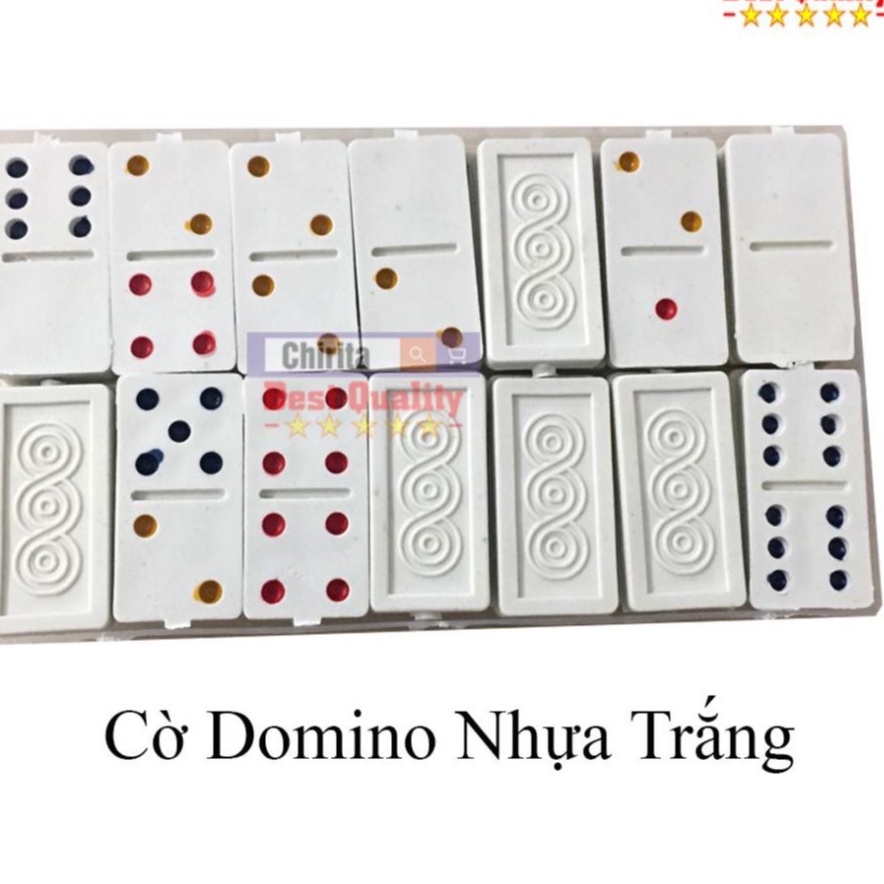 Bộ cờ domino giải trí - Cờ domino nhựa trắng