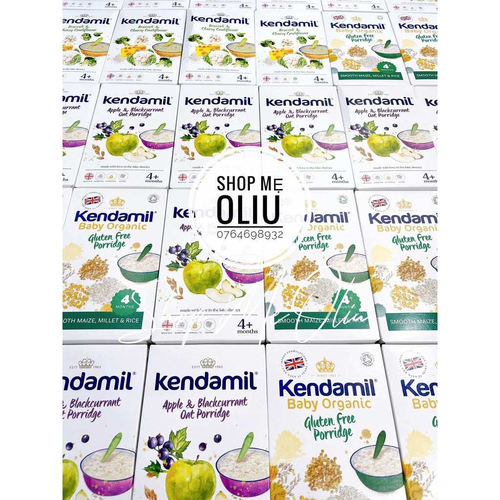 [HÀNG AIR] Bột ăn dặm Kendamil Ko dầu cọ, Ko đường, Non GMO 150g cho bé từ 4 tháng Shop Mẹ Oliu