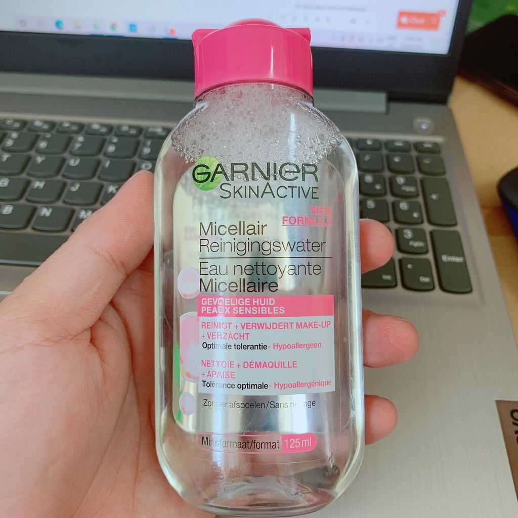 Nước tẩy trang Garnier Skin Active Solution Micellar Cleansing Water Pháp 125ml