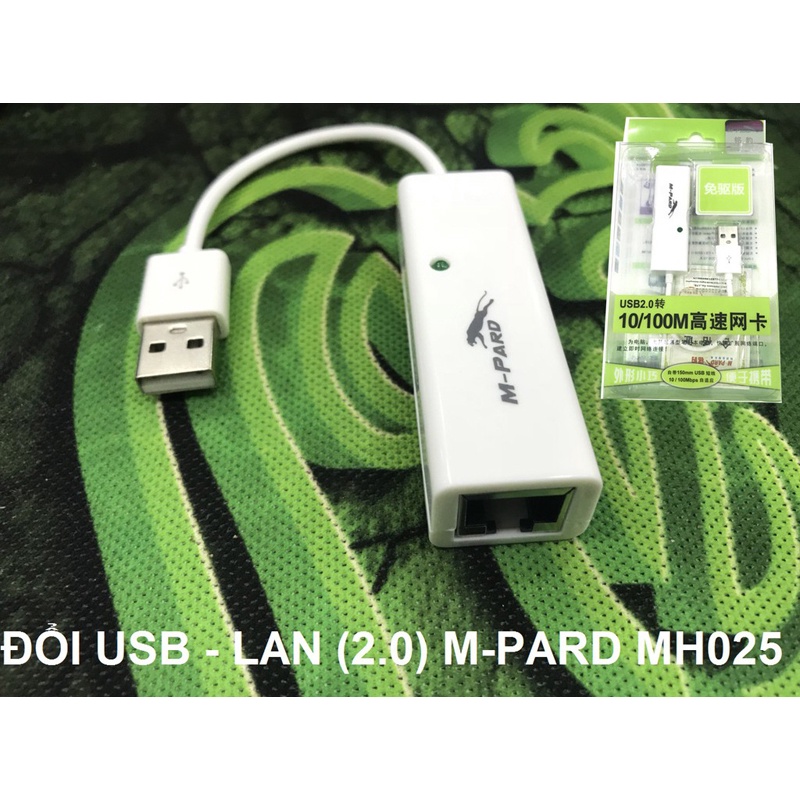 Hub chuyển USB sang LAN (RJ45) M-PARD MH025 - tốc độ truyền tải 10/100 Mdps (trắng) - Nhất Tín Computer