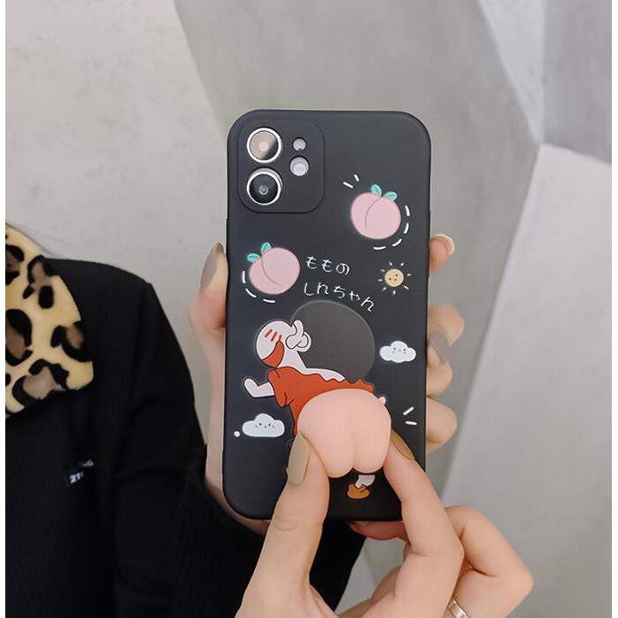 Ốp Điện Thoại Bằng Silicon Hình Mông Shin 3D Cho Iphone 12 11 Pro Max X Xs Max Xr | BigBuy360 - bigbuy360.vn