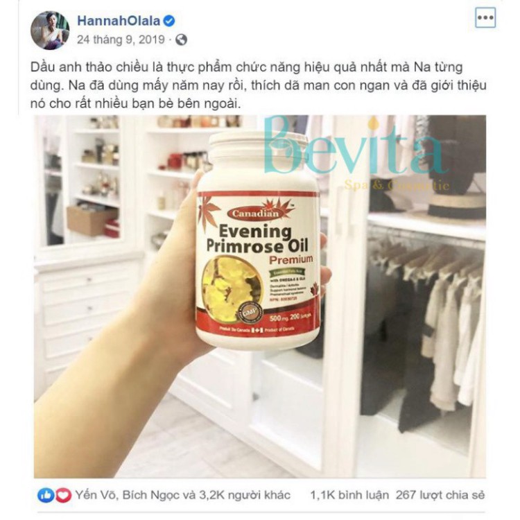 SĂN SALE NÀO MỌI  NGƯỜI  [Date Mới] Viên Uống Dầu Hoa Anh Thảo David Health Evening Primrose, Viên Uống Nội Tiết Tố - Be