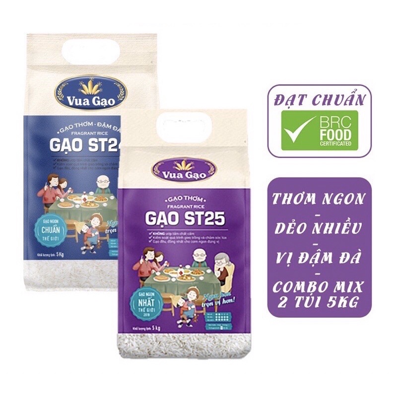 Gạo thơm ST25 Vua gạo - Túi 5kg