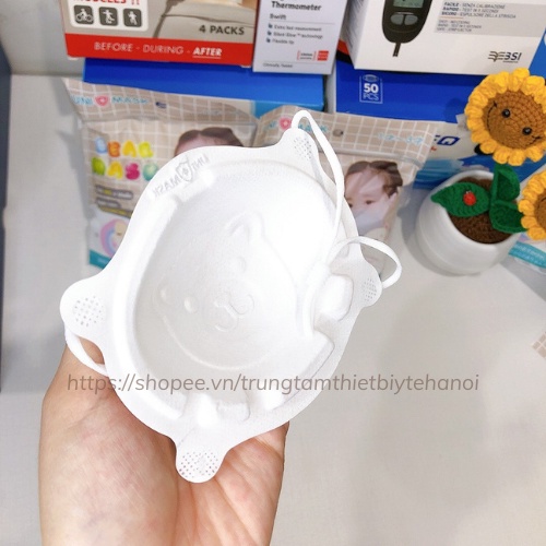 Set 3 chiếc khẩu trang gấu 3D UNI MASK cho bé 0-3 tuổi - Khẩu trang cho bé sơ sinh kháng khuẩn - TIÊU CHUẨN NHẬT BẢN