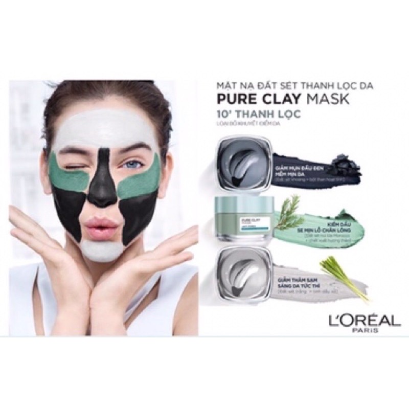 Mặt Nạ Đất Sét L’Oreal Pure Clay Mask 50g