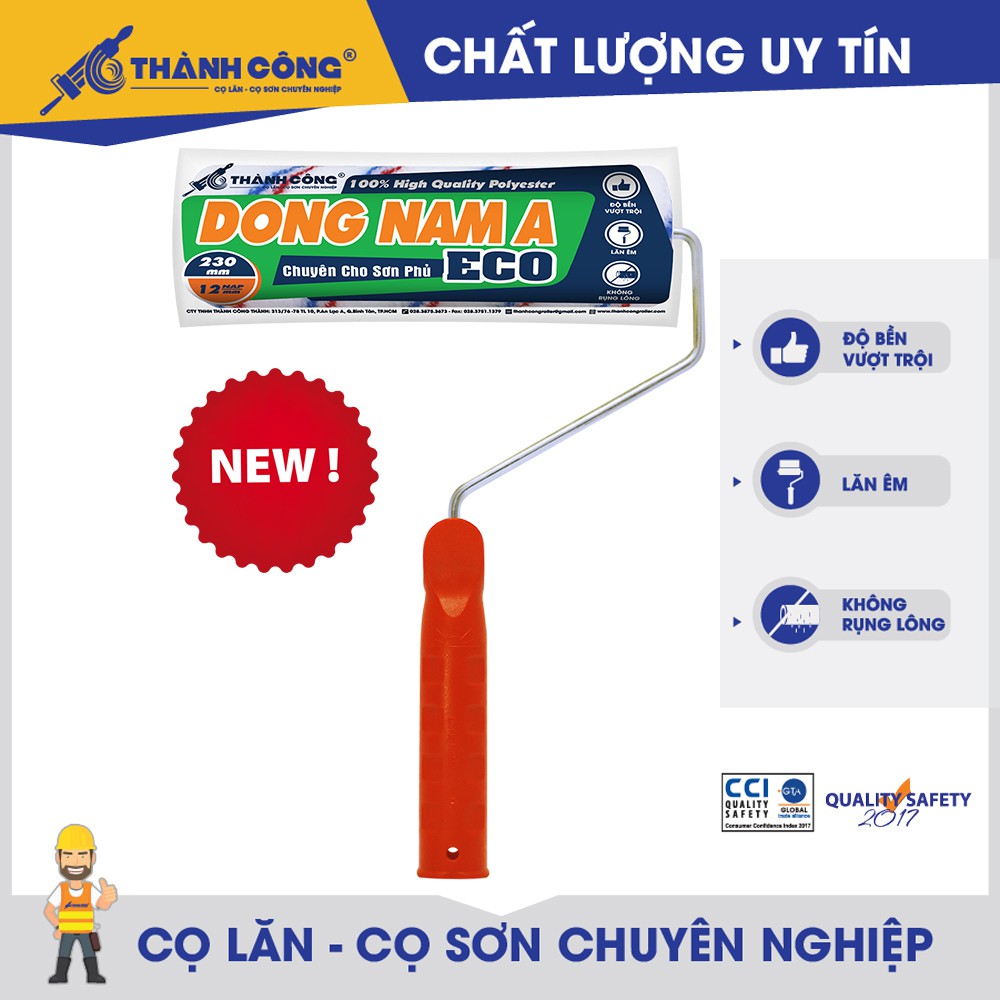 Cọ đa năng Đông Nam Á Eco, cọ lăn sơn, cây lăn sơn, dụng cụ sơn nhà cửa, dành cho sơn nước, sơn hoàn thiện