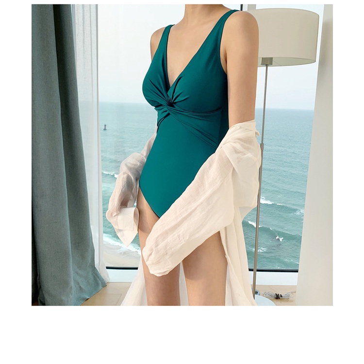 Bộ Đồ Bơi Một Mảnh Cổ Chữ V Sợi Polyester Màu Trơn Hở Lưng Gợi Cảm Cho Nữ | BigBuy360 - bigbuy360.vn