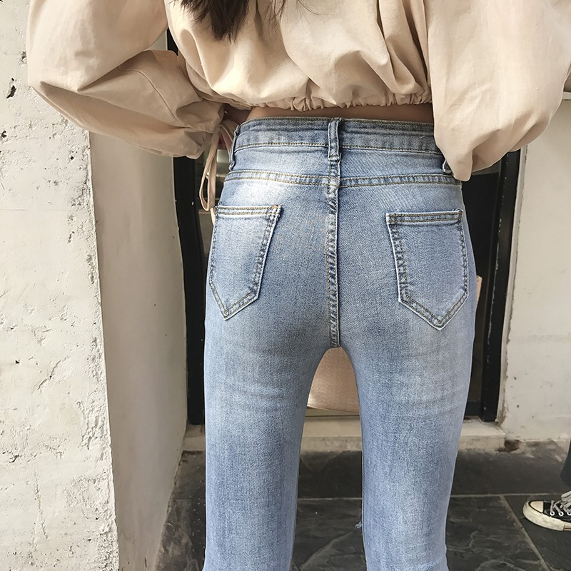 QUẦN JEANS ỐNG LOE NỮ ULZZANG