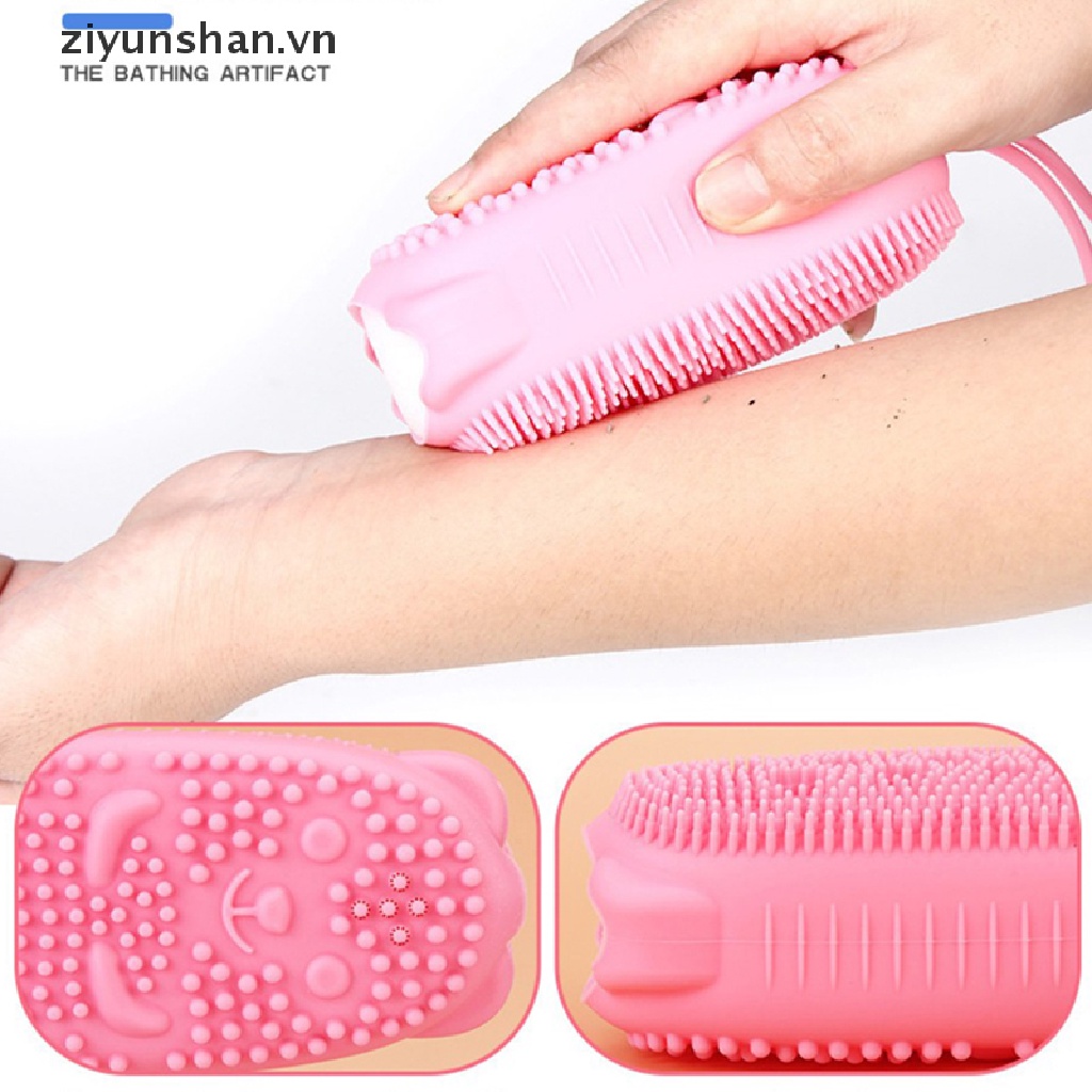 Bàn chải silicone chà lưng tẩy tế bào chết khi tắm