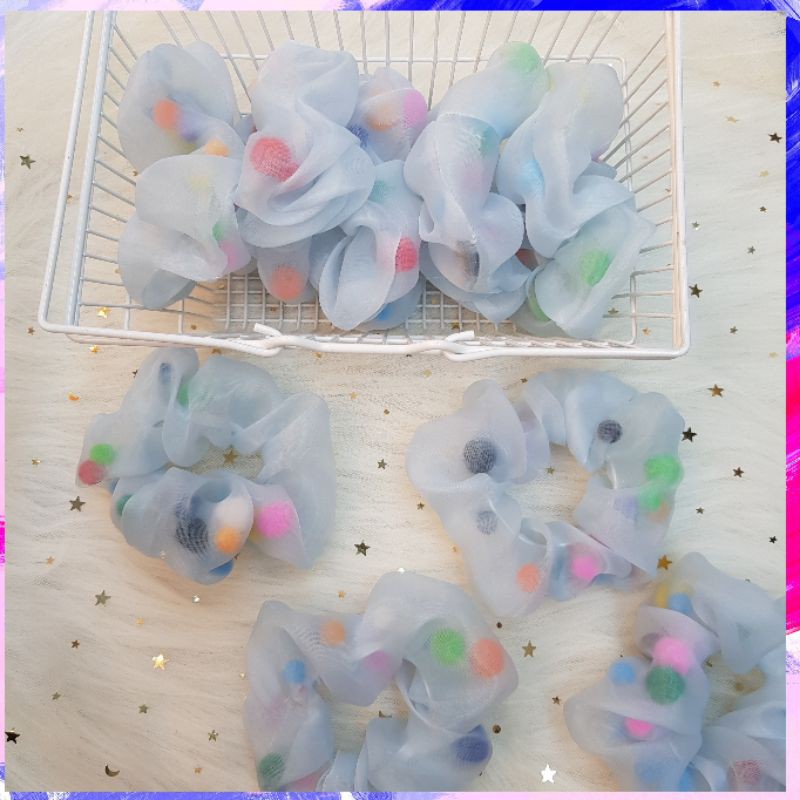 [RẺ VÔ ĐỊCH]SCRUNCHIES DÂY BUỘC TÓC POM POM