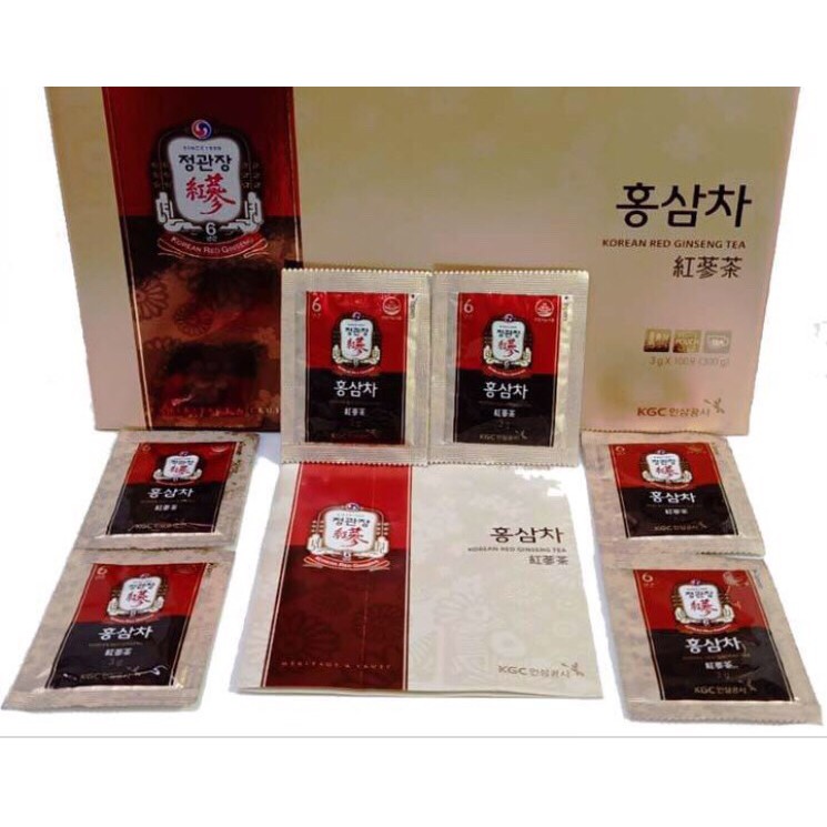 Trà hồng sâm chính phủ KGC 300g Hàn Quốc-Korean Red Ginseng Tea (100 gói x 3g), PP Sâm Yến Thái An