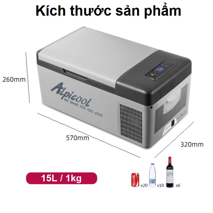 [ BẢO HÀNH 12 THÁNG]  Tủ lạnh mini dùng trong nhà và trên ô tô C-15 45W dung tích 15 lít