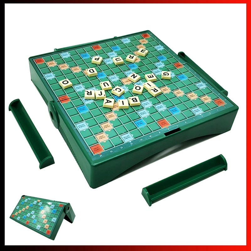 Foldable Scrabble Board Game Bộ Trò Chơi Board Game Gấp Gọn Tiện Lợi Du Lịch 20 * 20cm