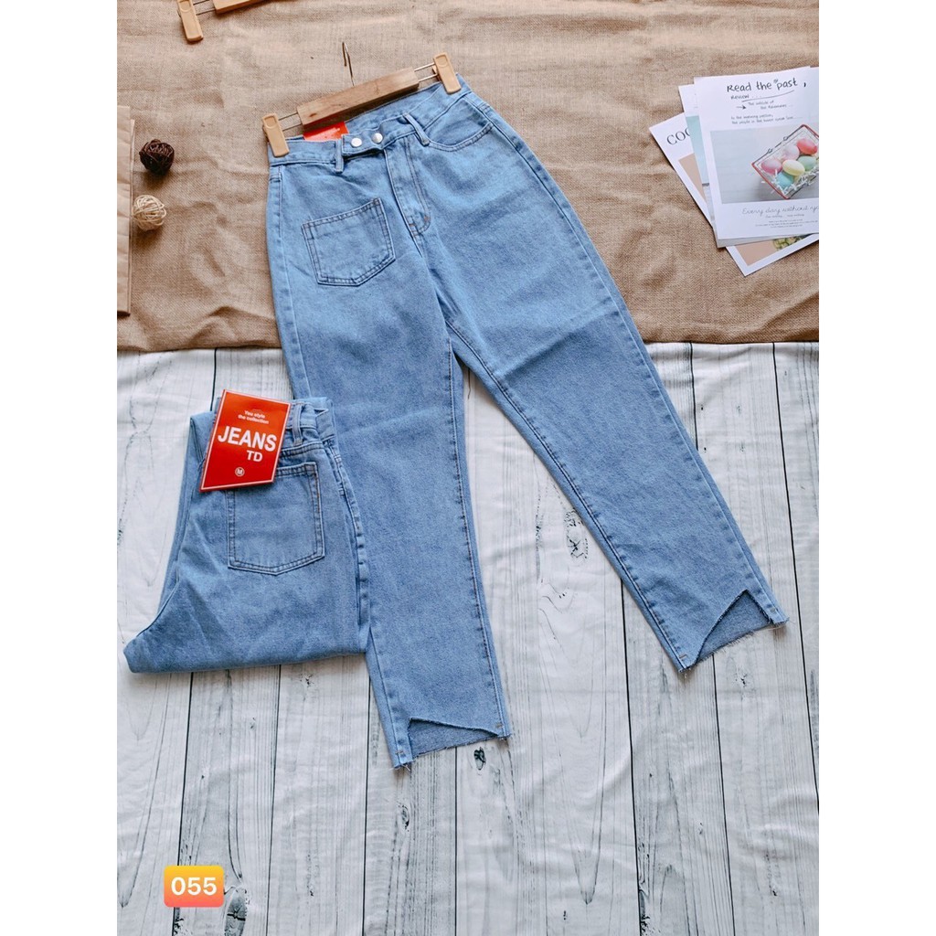 quần jean nữ 2 nút xinh xắn ảnh thâtj