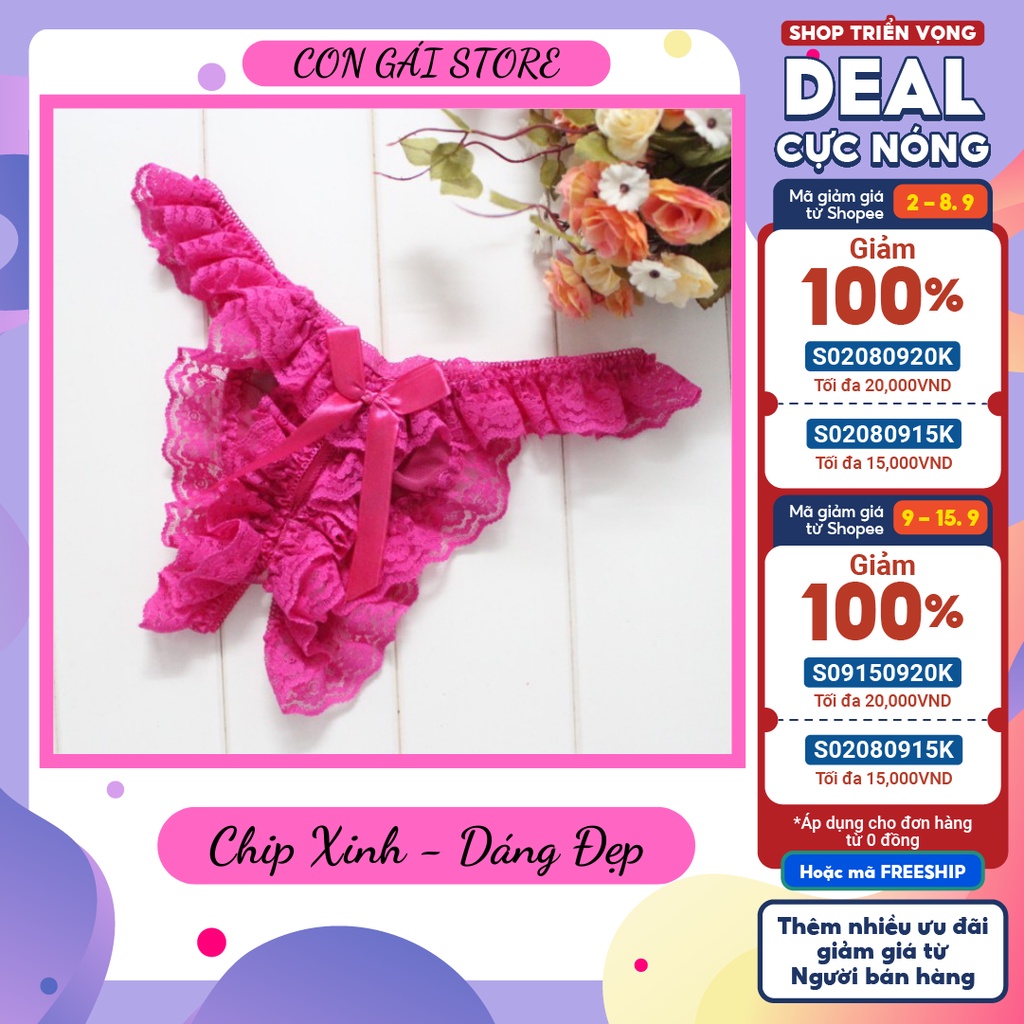 Quần lót nữ lọt khe sexy kiểu dáng xẻ đáy gợi cảm viền ren cao cấp TL086 – Con Gái Store