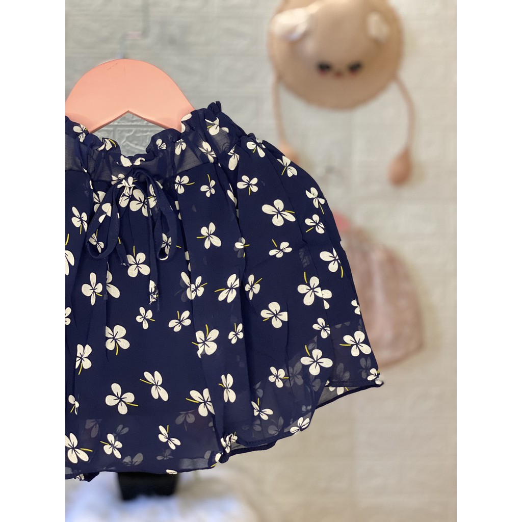 chân váy voan hoa bé gái size 9-17kg