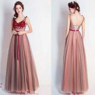 ĐẦM MAXI DẠ HỘI MAXI CỔ TIM