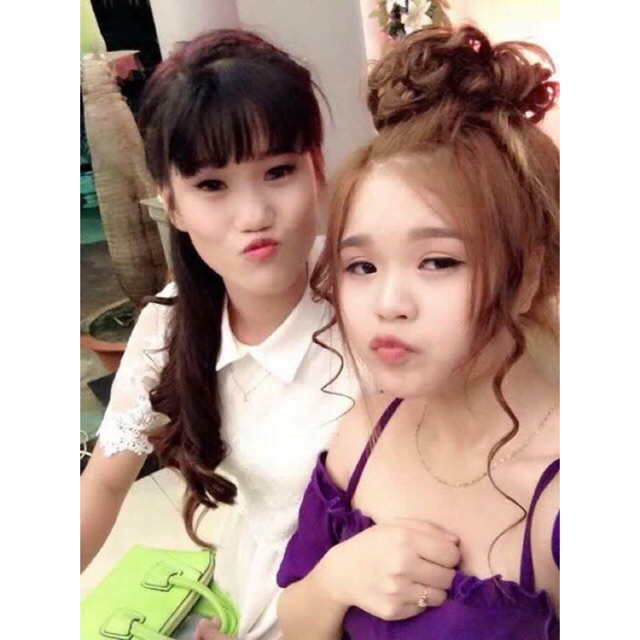 Tóc búi kẹp xoăn🥰freeship 50k🥰 tóc búi kẹp xướt- hình thật