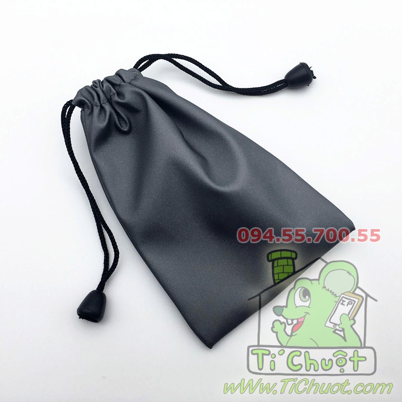 Túi Dây Rút Vải Bóng Chống Thấm Nước Đựng Phụ Kiện Điện Thoại, Pin Sạc Dự Phòng, Tai Nghe
