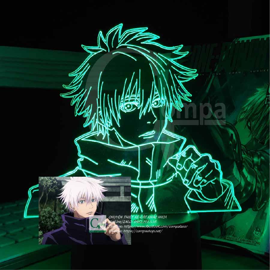 [ẢNH SHOP TỰ CHỤP] Đèn Ngủ LED 3D ANIME Jujutsu Kaisen Satoru Gojo Type 15 AJKN0115 16 màu tùy chỉnh COMPASHOP