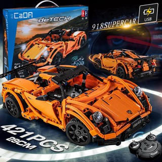 Đồ Chơi Lắp Ráp Xếp Hình Điều Khiển Từ Xa RC Mô Hình Siêu Xe Thể Thao Porsche 911 GT3 CaDA C51051 Với 421 Chi Tiết