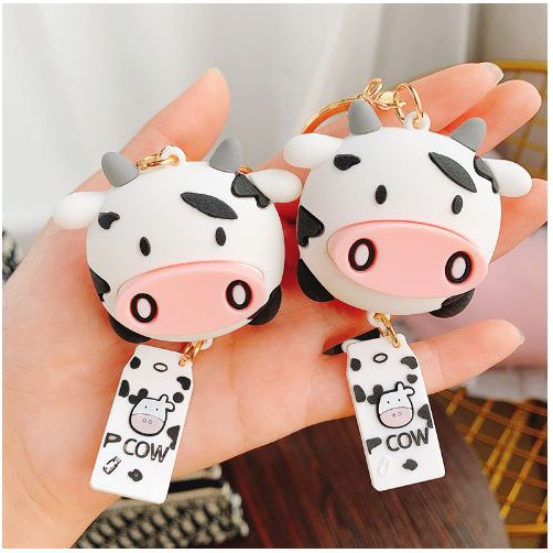 Móc Khóa Hình Bò Sữa Cute Cow