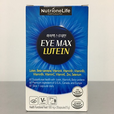 TPCN Viên uống bổ mắt Eye Max Lutein - Nhập Khẩu Hàn Quốc Hộp/30 viên (0305558)