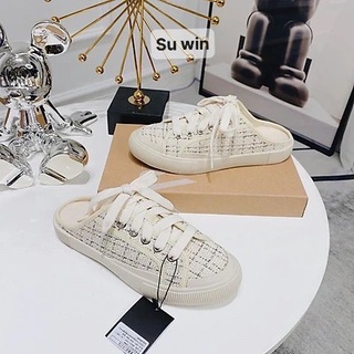Giày sục zara , sục đạp gót, sục 𝐌lb đạp gót kiểu dáng trẻ đẹp siêu hót màu kem minhtushoes