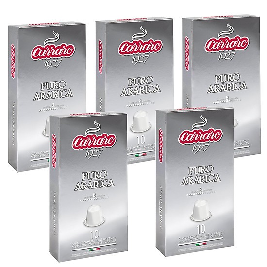 COMBO 3 hộp Cà phê viên nén Puro Arabica Capsule-Nhập khẩu 100% từ thương hiệu Carraro,Ý [hàng chất lượng]