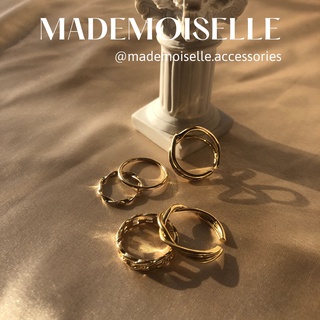 Set nhẫn nữ 5 chiếc basic Golden charm Mademoiselle NHT49