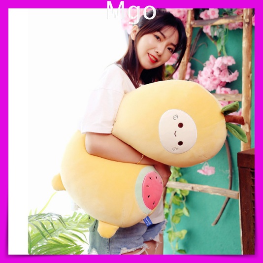 [ Hàng sale - Mền mịn ] Gấu Bông Gối Ôm Trái Cây Trái Lê Bơ Loại 1 Cao Cấp Co Giãn 4 Chiều Siêu Cute Ôm Ngủ Size 60Cm
