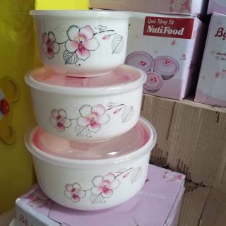 Bộ 3 thố sứ km NutiFood