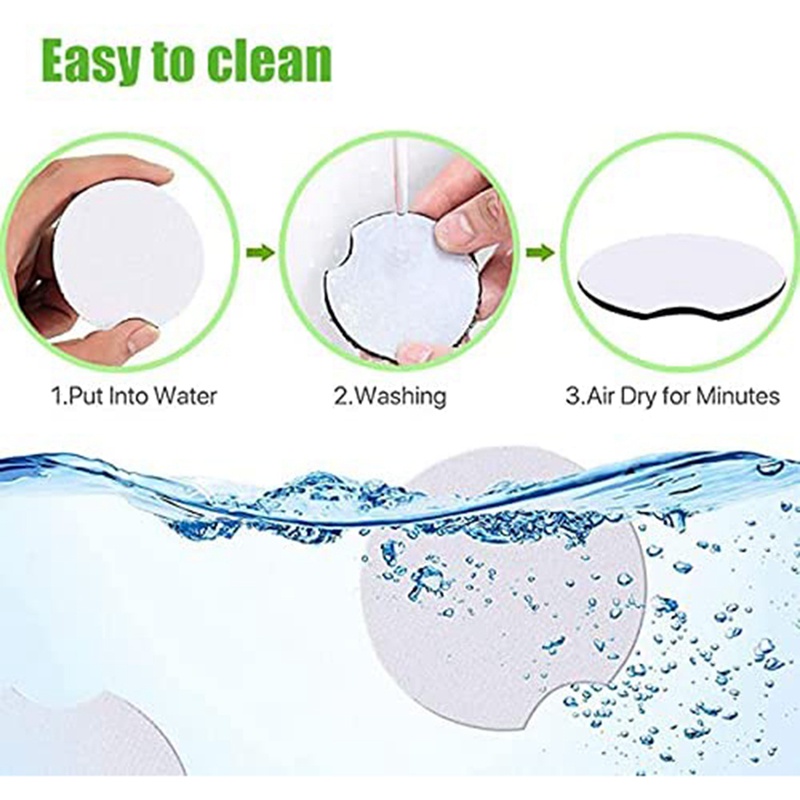 Bộ 50 Đế Lót Ly Xe Hơi Chưa Sơn Thủ Công DIY