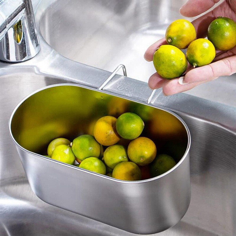 Giá Inox 304 Đựng Đồ Lọc Rác Gắn Bồn Rửa Chén Tiện Dụng