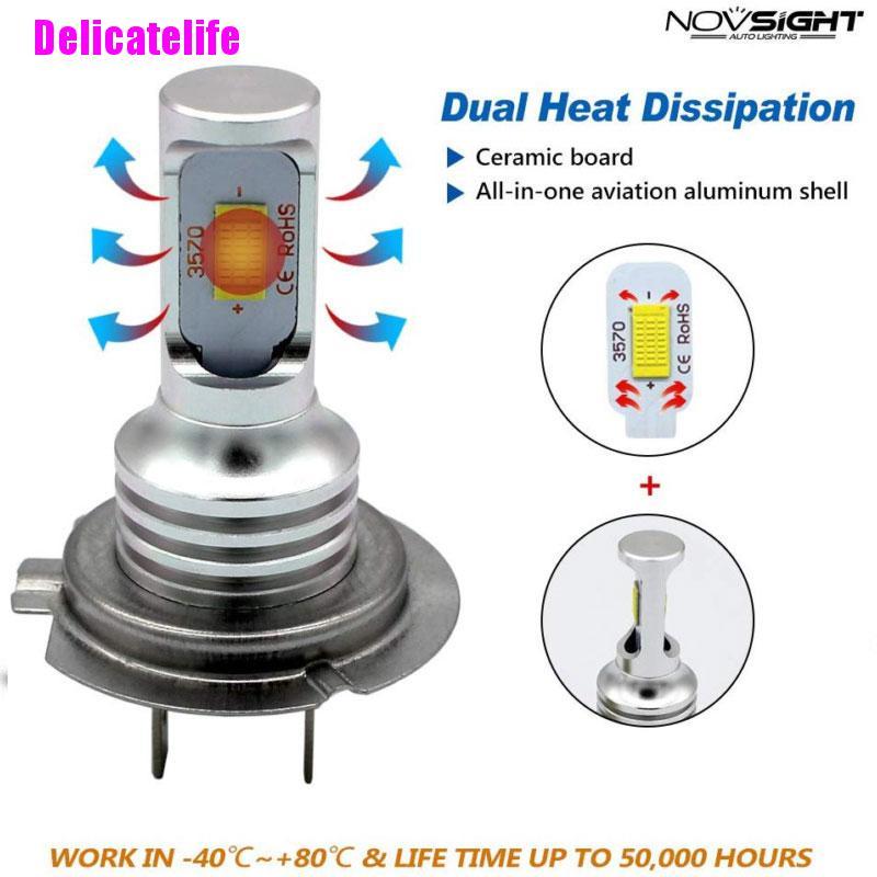 Set 2 đèn pha LED H7 DRL H4 6000k siêu sáng cho xe hơi