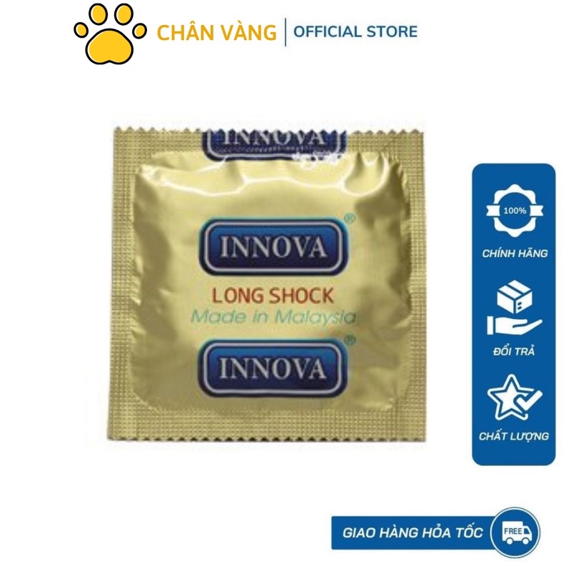 Bao Cao Su Chống Xuất Tinh Sớm INNOVA Vàng Hộp 12 Bao Kéo Dài Cuộc Yêu