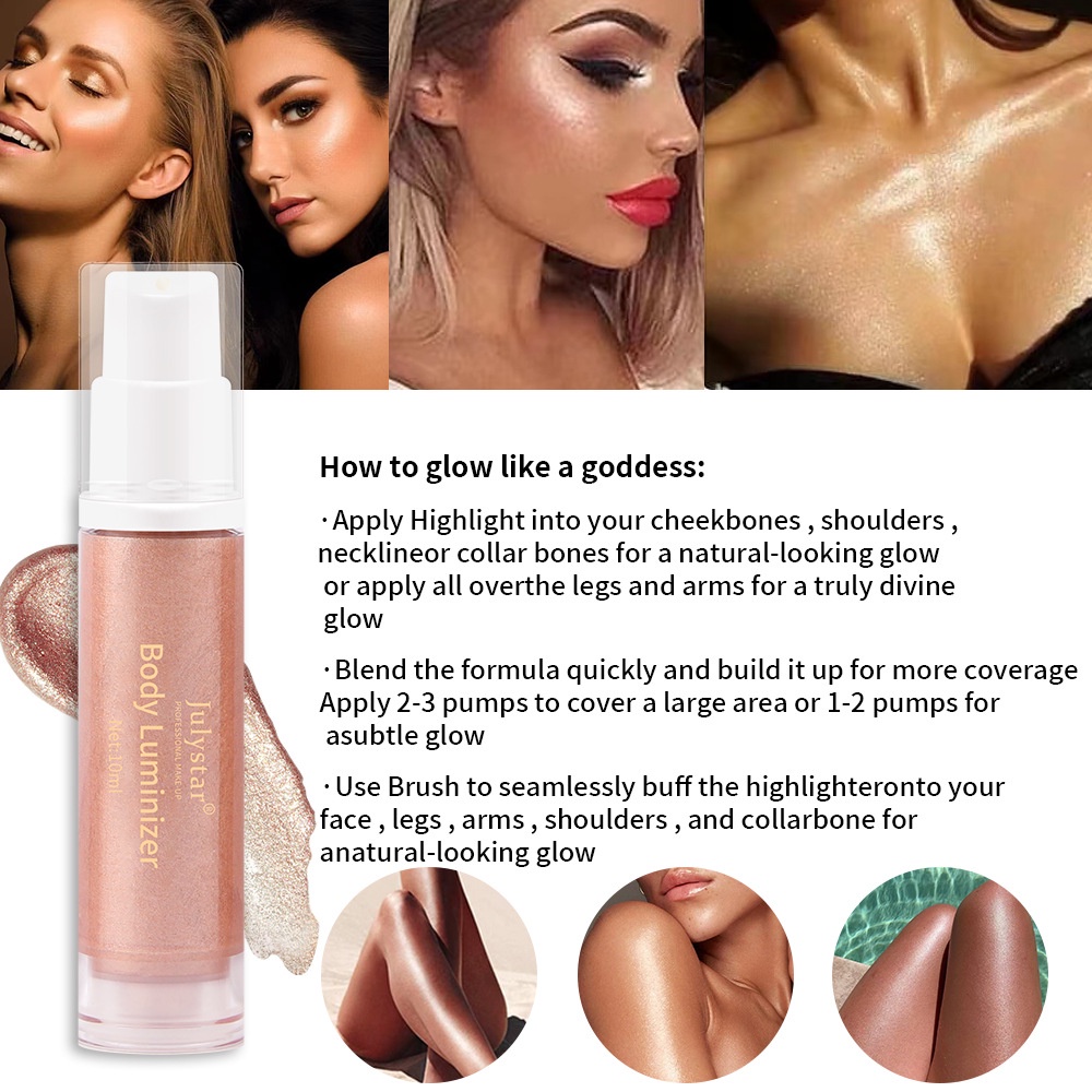 Kem Bắt Sáng Dạng Lỏng Màu Đơn Sắc Phân Cực Làm Sáng Da Mặt / Toàn Thân Thương Hiệu