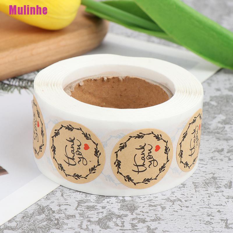 Set 500 miếng sticker chữ thank you dán trang trí xinh xắn