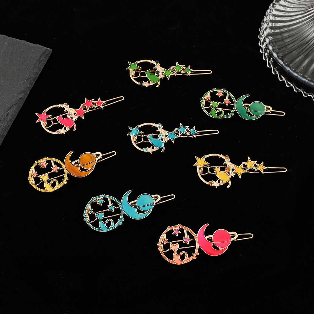 Kẹp TóC HìNh Chú MèO Ngôi Sao MặT Trăng ThờI Trang Cho Nữ